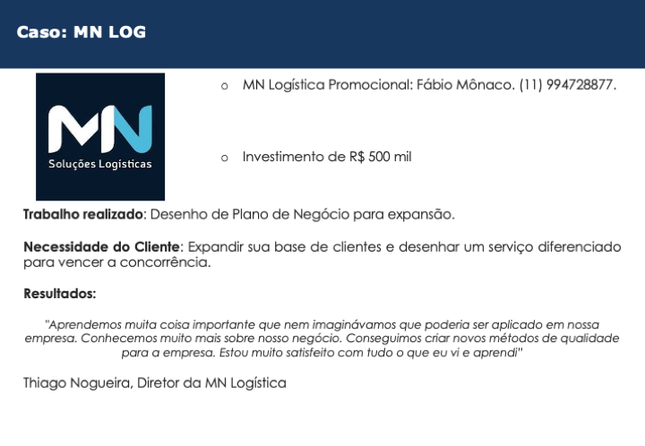 Plano de Negócios Empresa de Logística